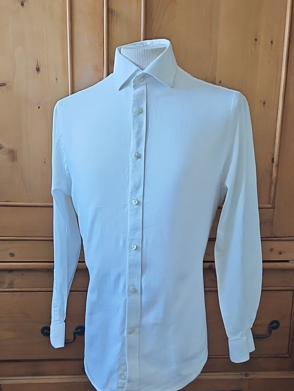 Michael Kors Slim Fit Stretch Dress Shirt White Size Small